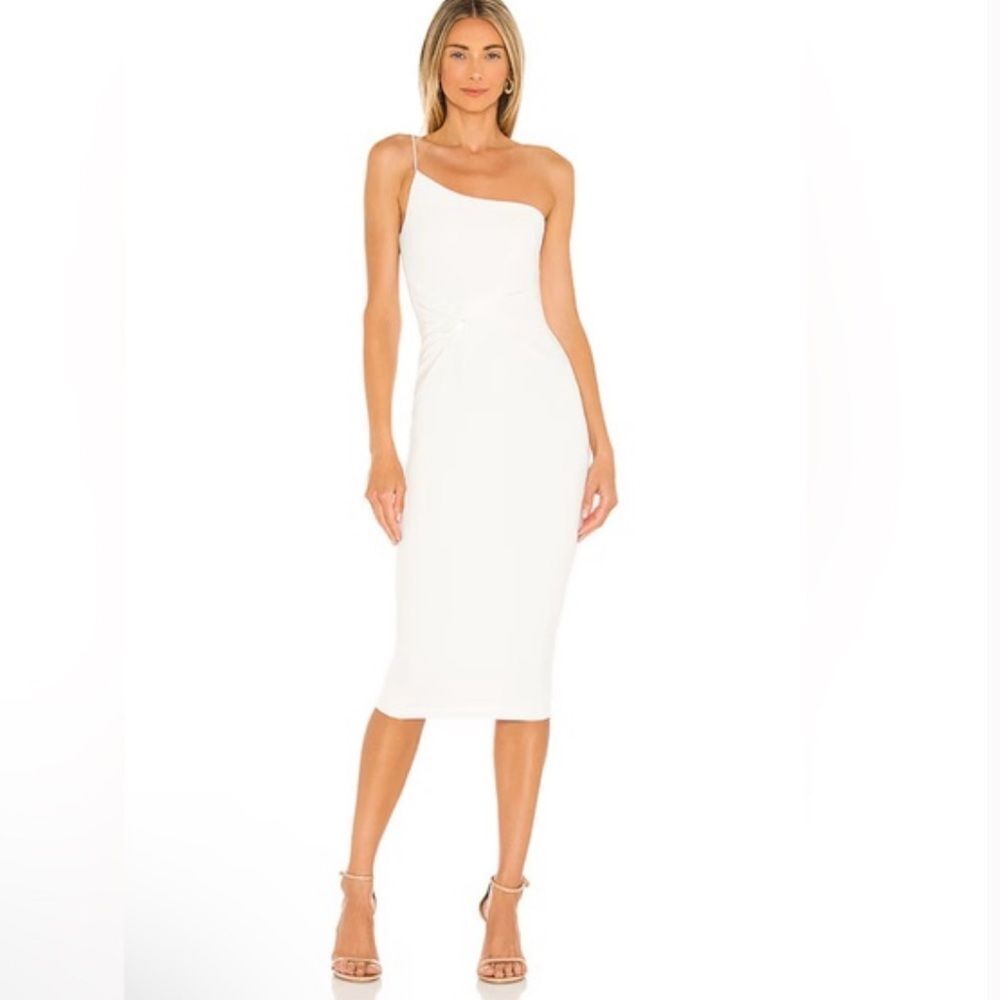 NWT NOOKIE LUST One shoulder midi dress Ivory Size Small